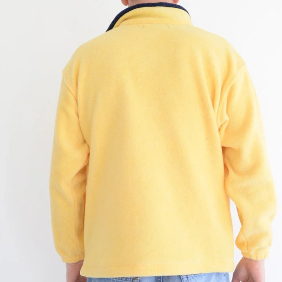 VTG 90S Andy's Sportswear Yellow And Black Zip Up  San Diego Ca Fleece Sweater M - Picture 2 of 9